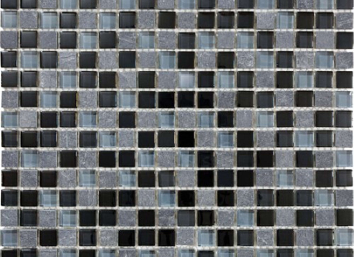 Bliss in Black Timber 12x12 Mosaics