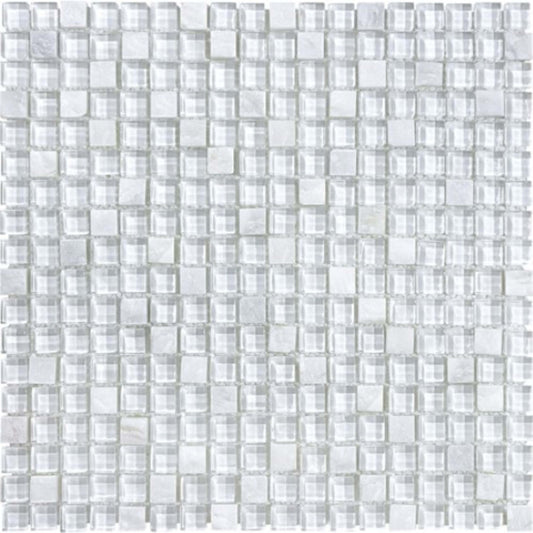 Bliss in Norwegian Ice 12x12 Mosaics Glass Tile