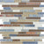 Bliss in Amber Tea 12x12 Random Strip Mosaics Glass Tile
