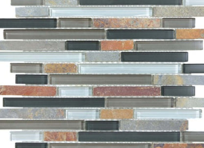 Bliss in Smoky Mica 12x12 Random Strip Mosaics