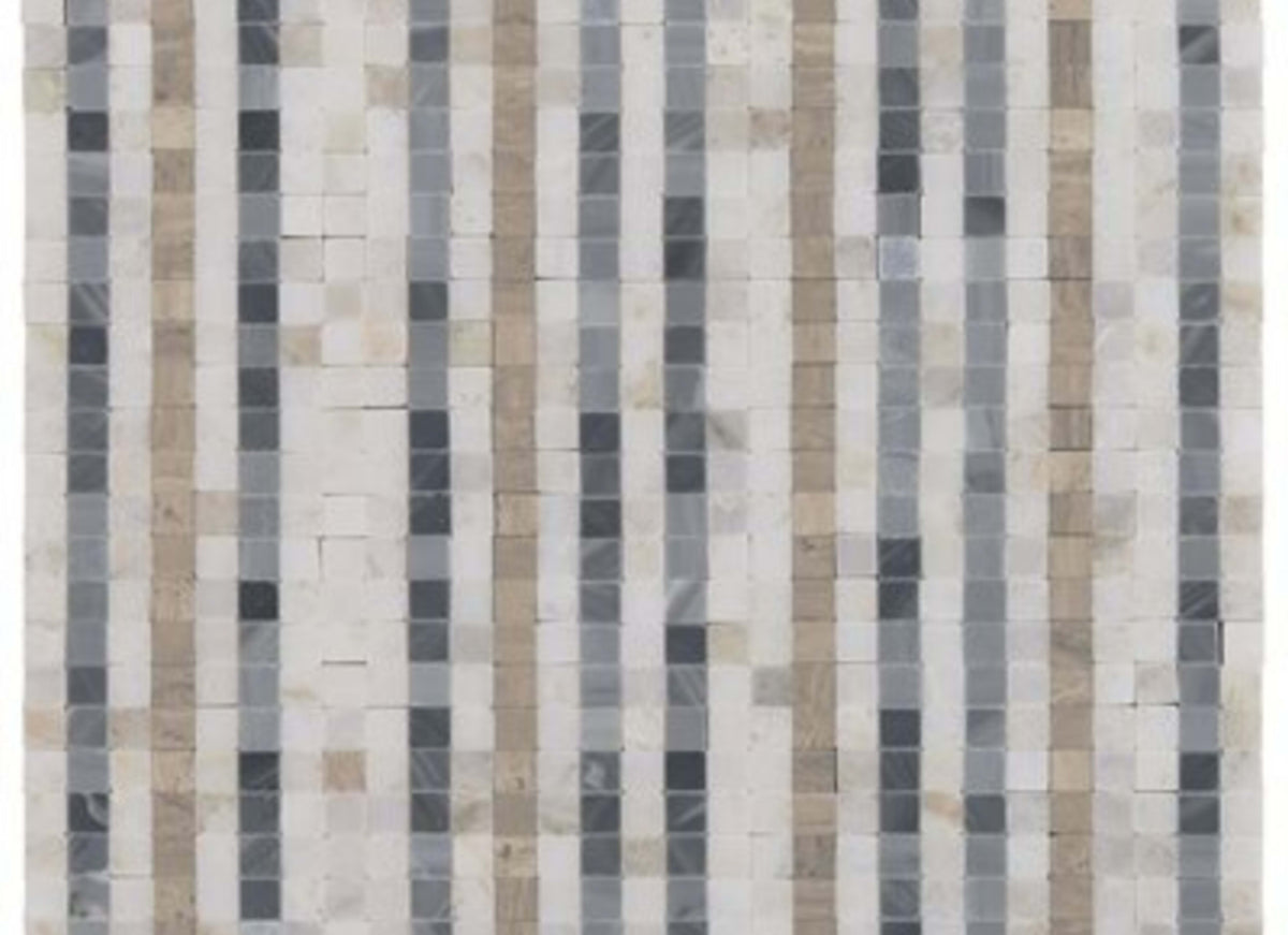 Madras in Lines Cloud - Alaska White Burlington Gray  Wooden Beige