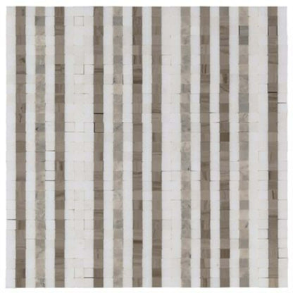 Madras in Lines Sky - Thassos Blue Celeste Blue Macauba Carrara  Ming Green Natural Stone