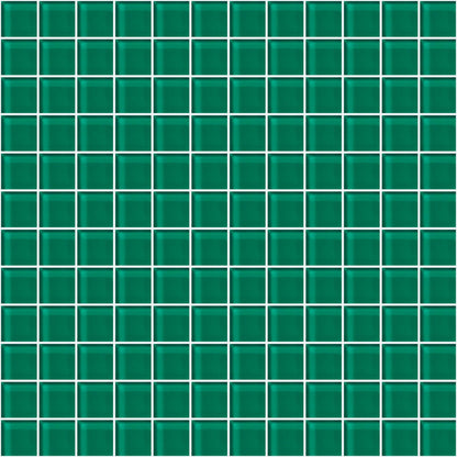 Glass Blox in Glisten Green 1"x1" Glass Tile