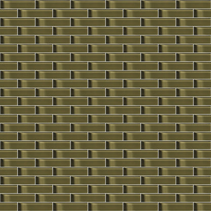 Glass Blox in Deep Sea 1/2"x2" Glass Tile