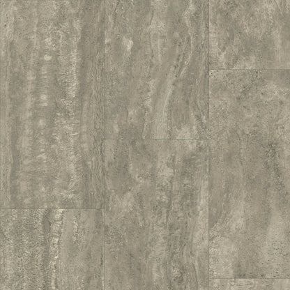 FlexStep Pro Vessa Travertine in Carbide Charm 12' Vinyl Sheet Goods