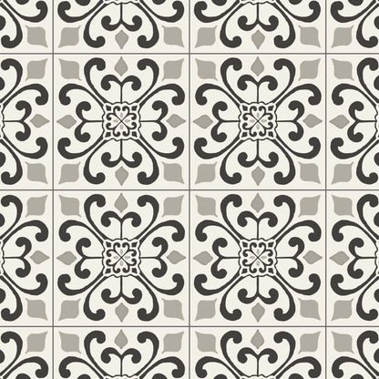 Progressions Amador Medallion in Heirloom Gray 12' Vinyl Sheet Goods