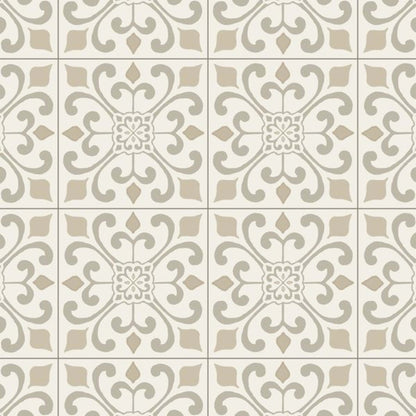 Progressions Amador Medallion in Crème 6' Vinyl Sheet Goods