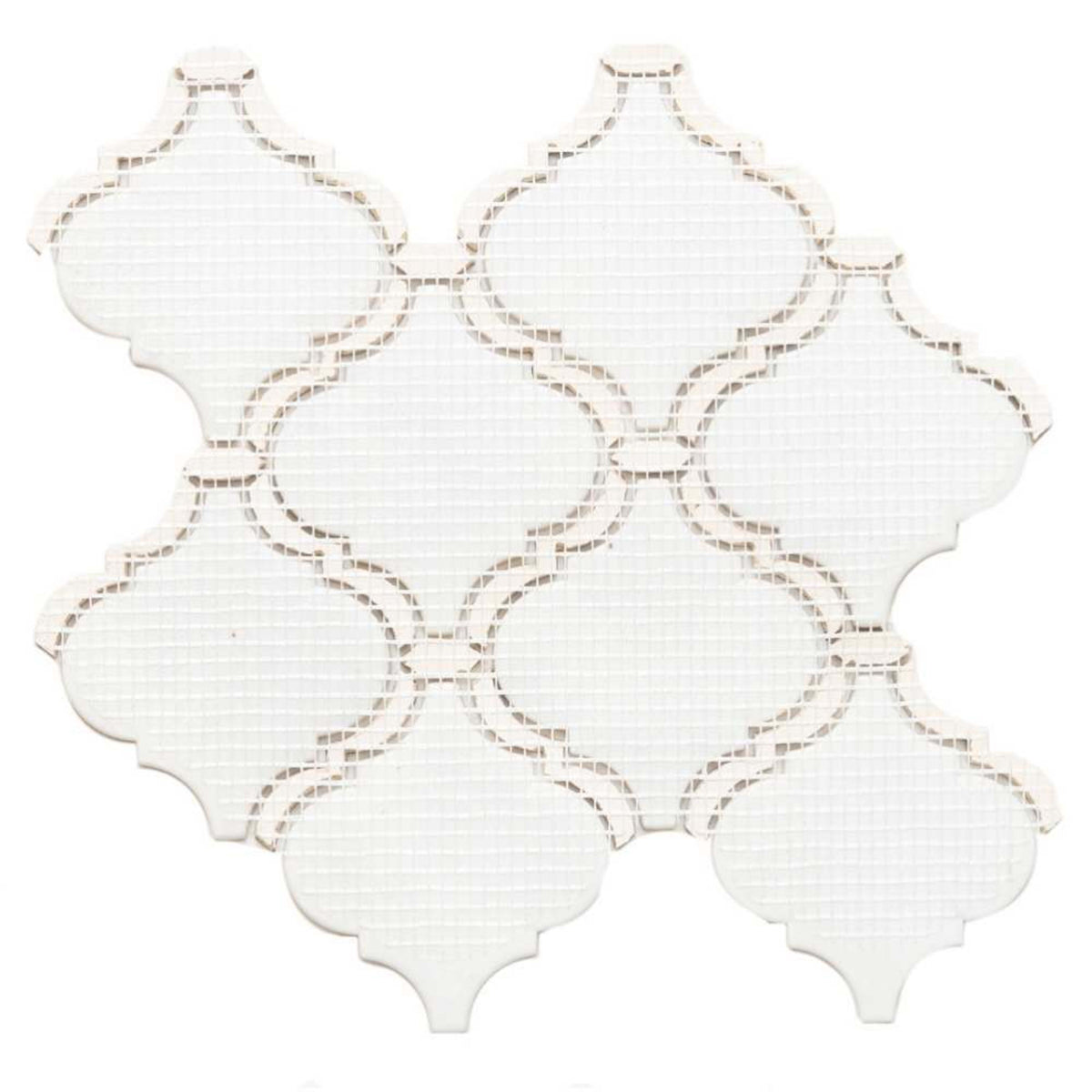 Akoya Pearl in Calacatta Glass Tile