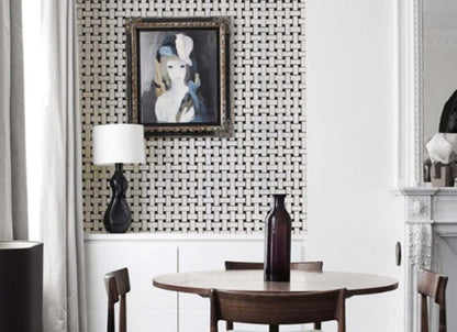 Basketweave in Carrara And Thassos White