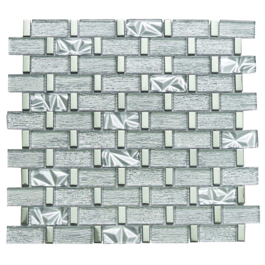 Chrome in Winter Glass Tile