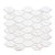 Elongated Hex in Carrara Glass Tile