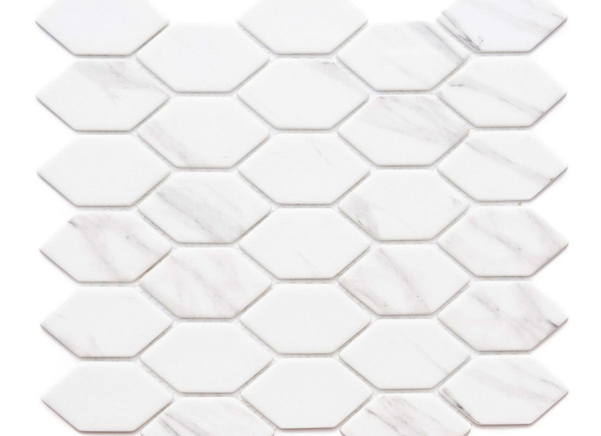 Elongated Hex in Carrara