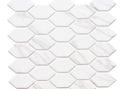 Elongated Hex in Carrara