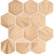 Geometal in Champagne Gold - Hex Metal Tile