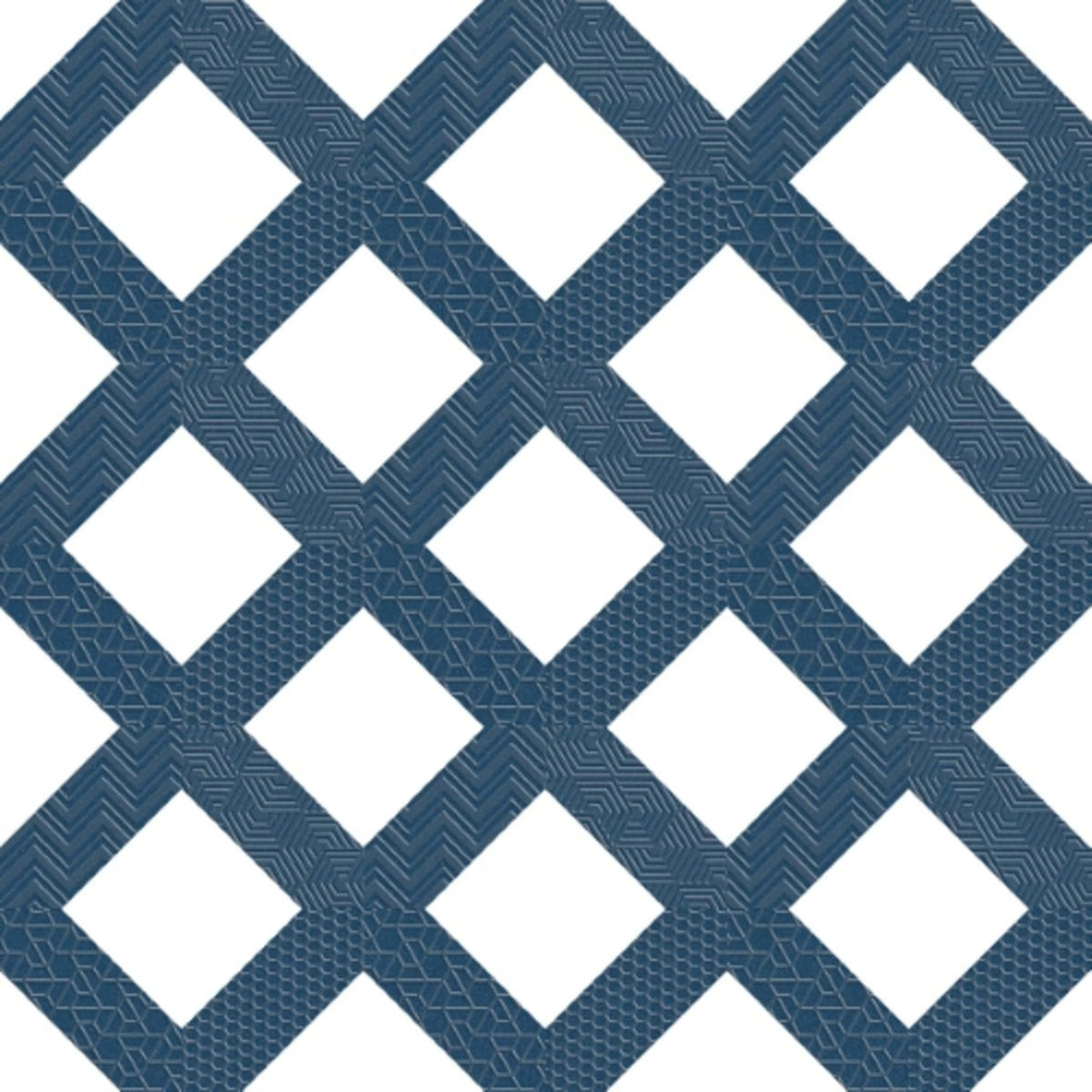 Geometry in Frame Navy 10" X 10" Tile