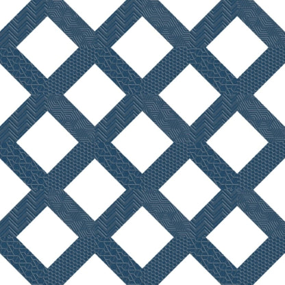 Geometry in Frame Navy 10" X 10" Tile