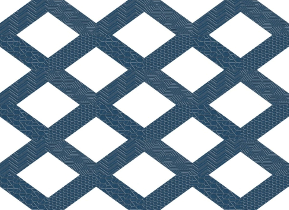 Geometry in Frame Navy 10" X 10"