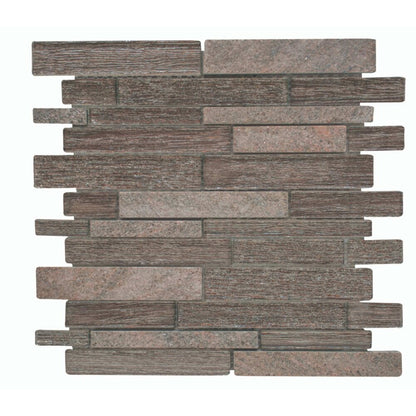 Galaxy in Brown Brick Glass Tile