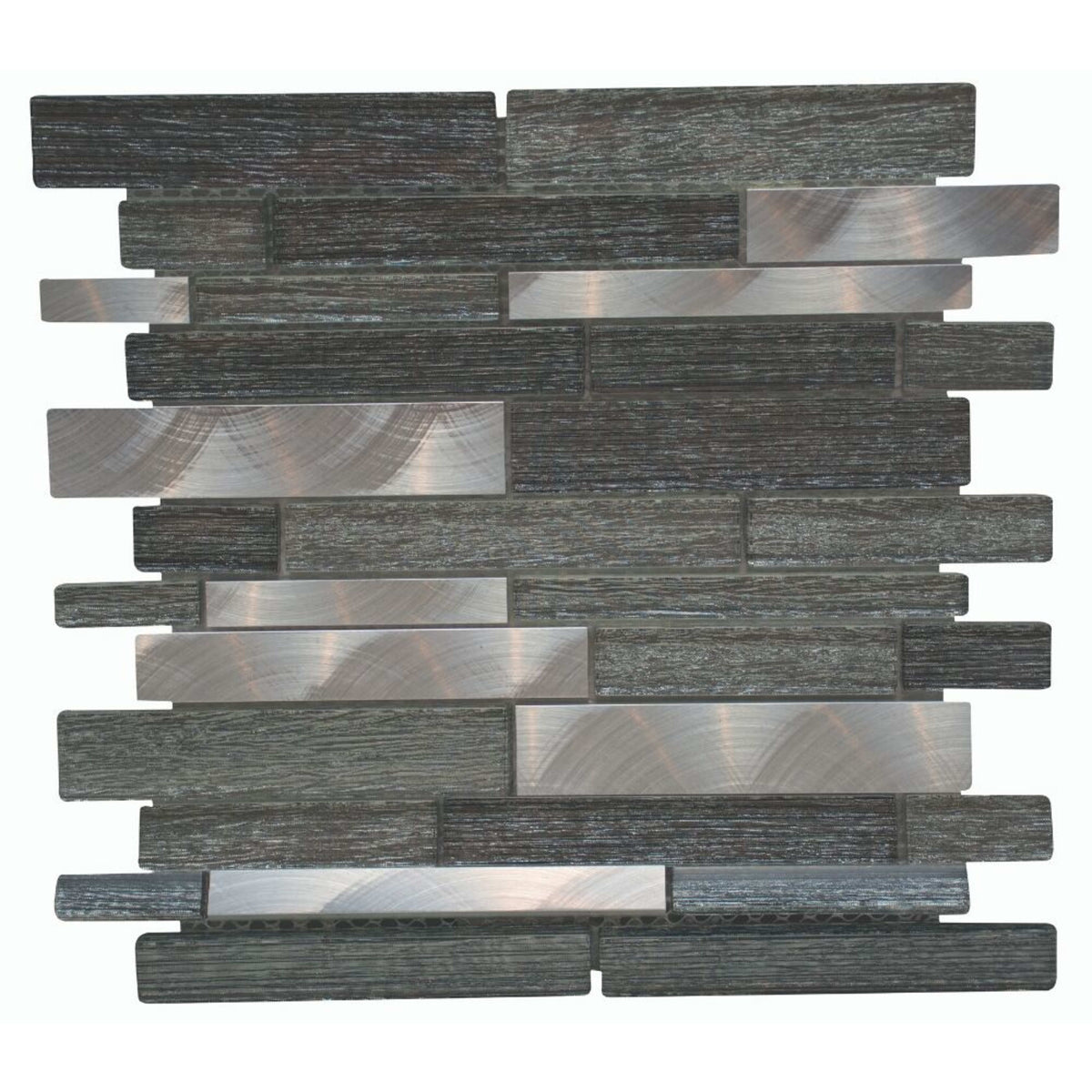 Galaxy in Silver Brick Glass Tile