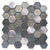 Galaxy in Silver Hex Glass Tile