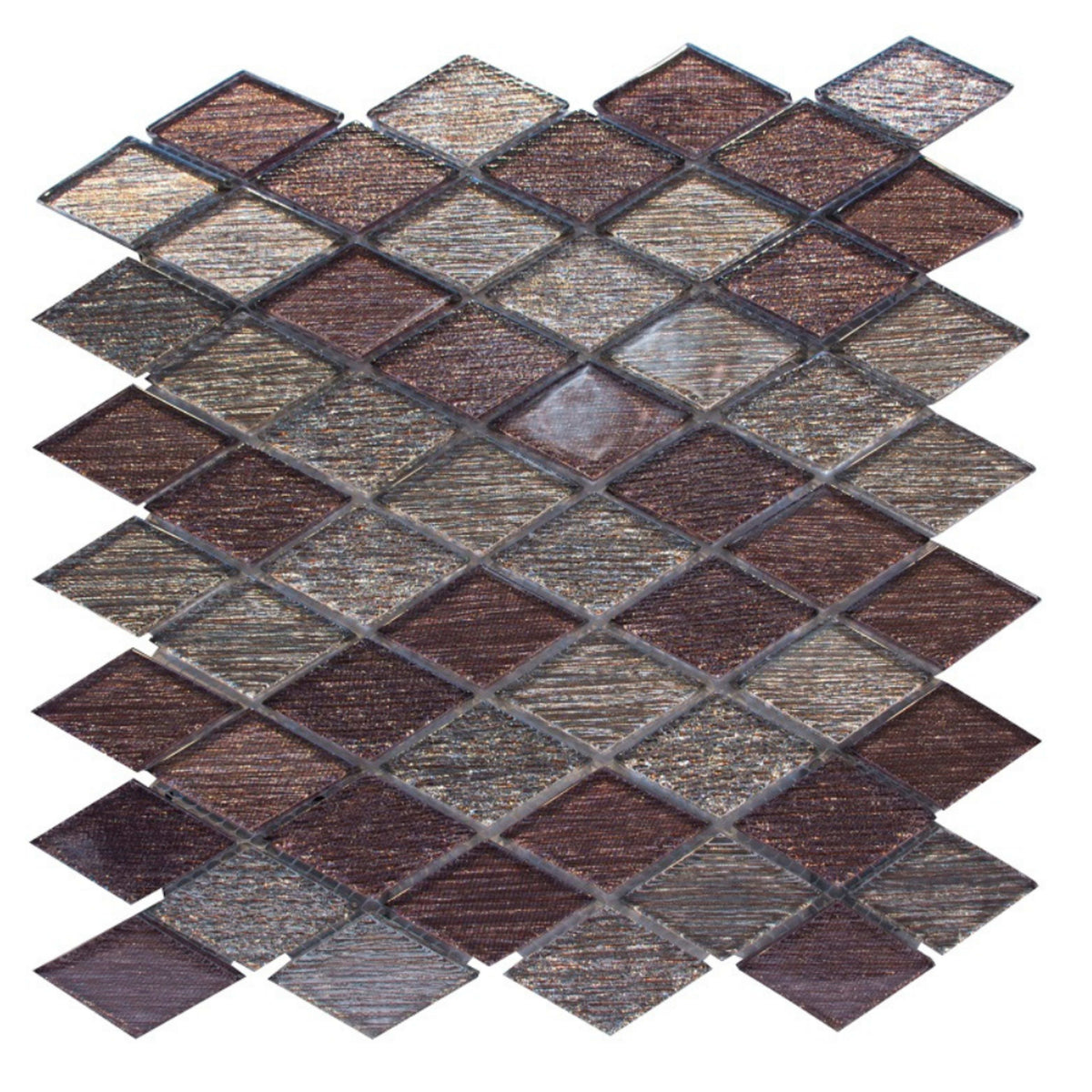 Galaxy in Bronze Rhombus Glass Tile