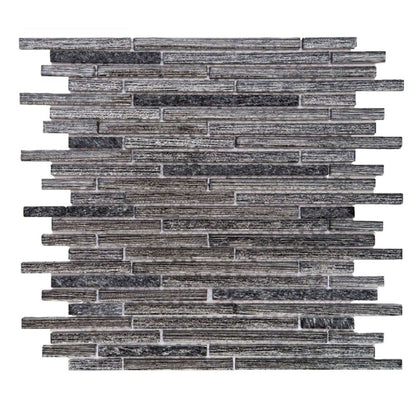 Galaxy in Sleek Black Glass Tile