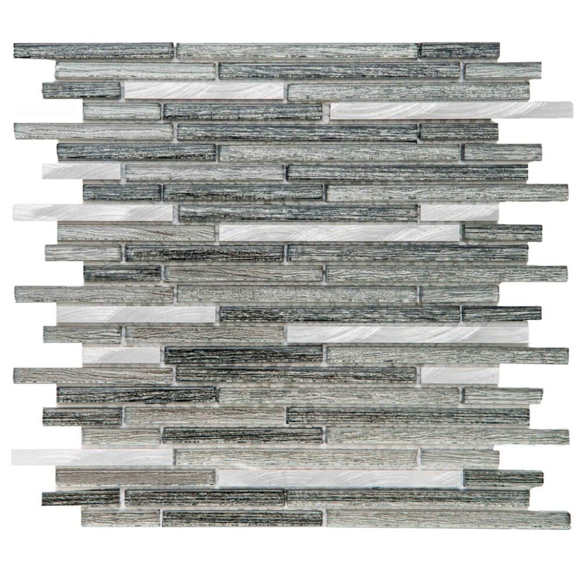 Galaxy in Sleek Silver Glass Tile