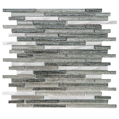 Galaxy in Sleek Silver Glass Tile