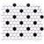 Hexagon in Black & White 1x1 Tile
