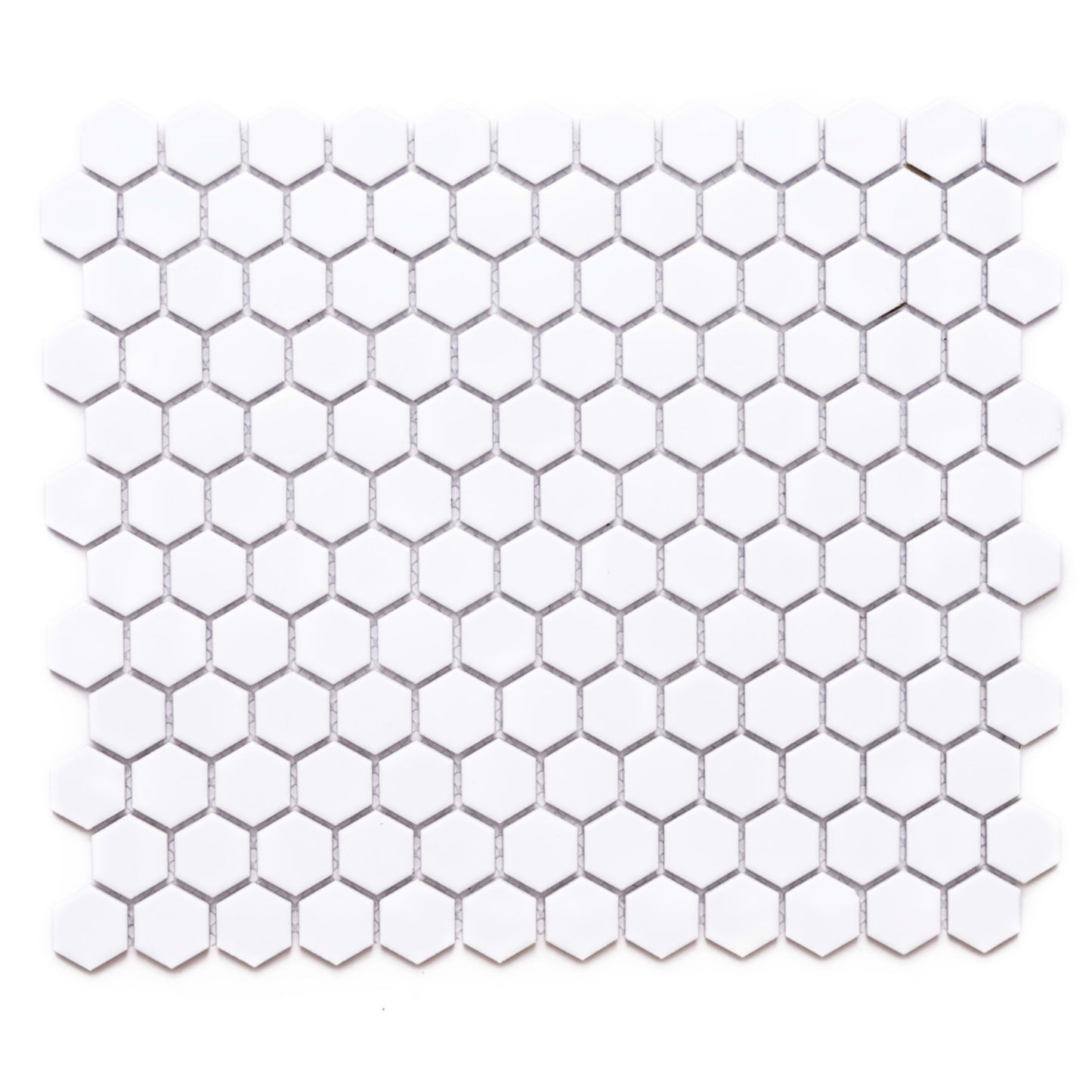 Hexagon in White 1x1 Tile