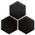 Hexagon in Black 2x2 Tile