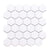 Hexagon in White 2x2 Tile