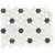 Hex Pattern in Venato White Nero Marquina Glass Tile