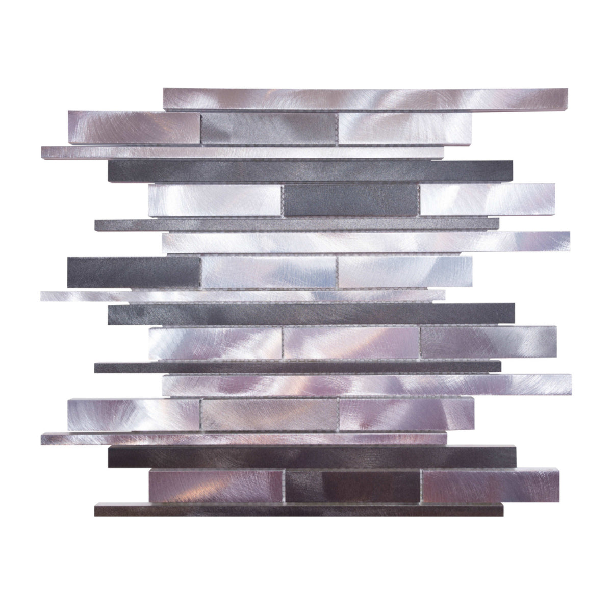 Metallic in Grigio Brick Glass Tile