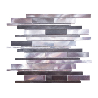 Metallic in Grigio Brick Glass Tile