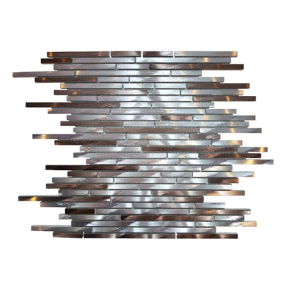 Metallic in Sleek Noce Glass Tile