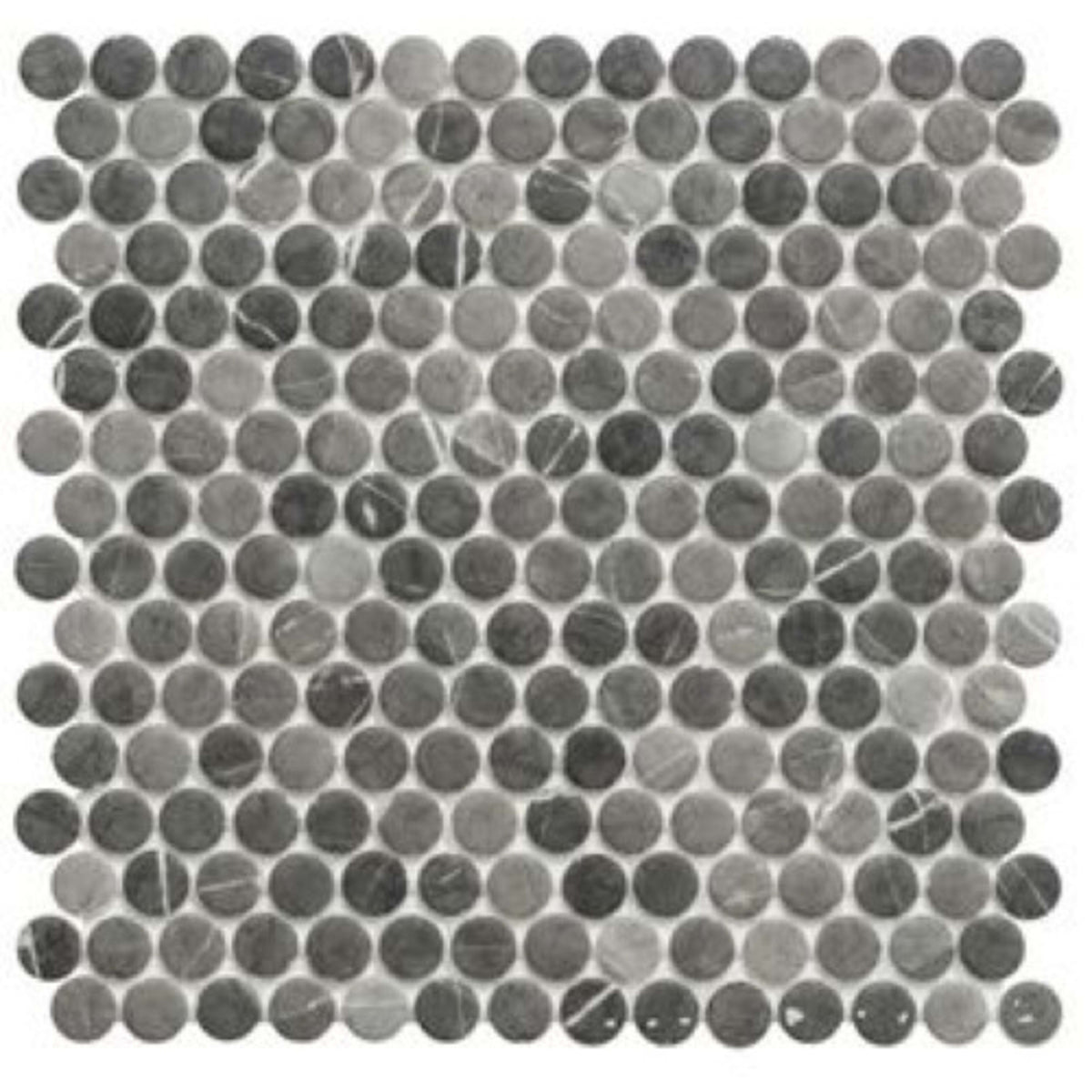 Penny in Grafito Glass Tile