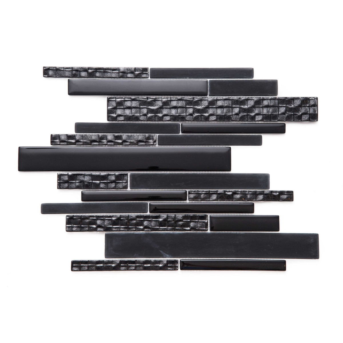 Pixel in Black Glass Tile