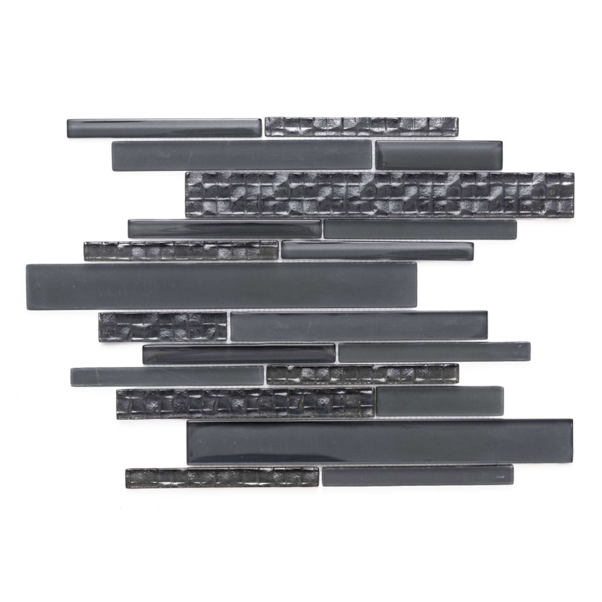 Pixel in Charcoal Glass Tile