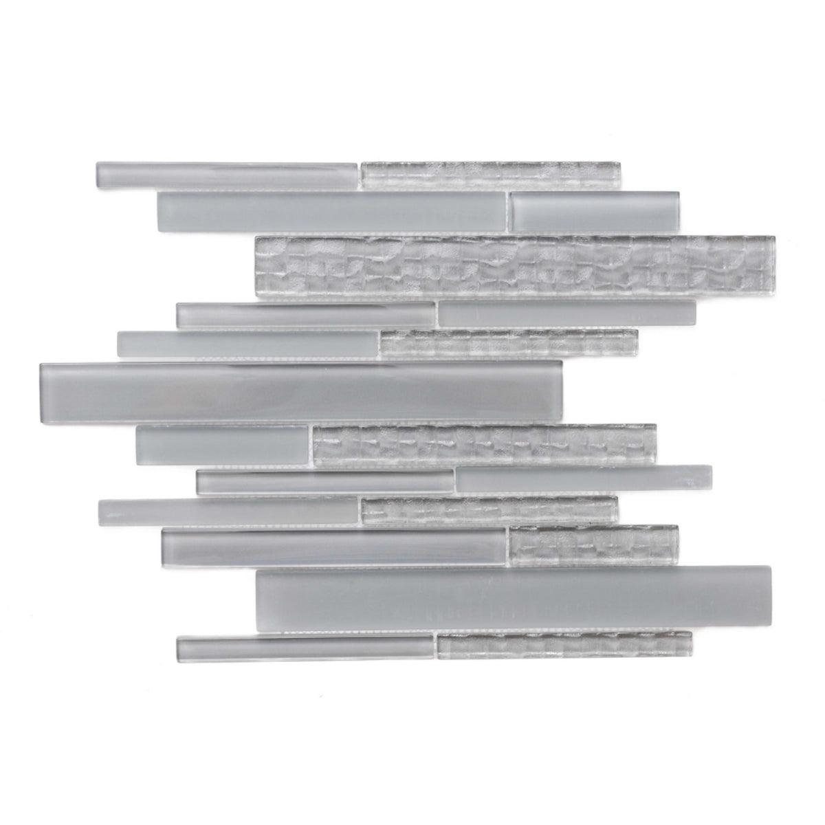 Pixel in Light Grey Glass Tile