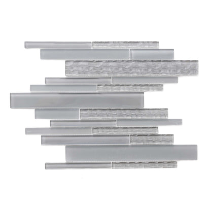 Pixel in Light Grey Glass Tile