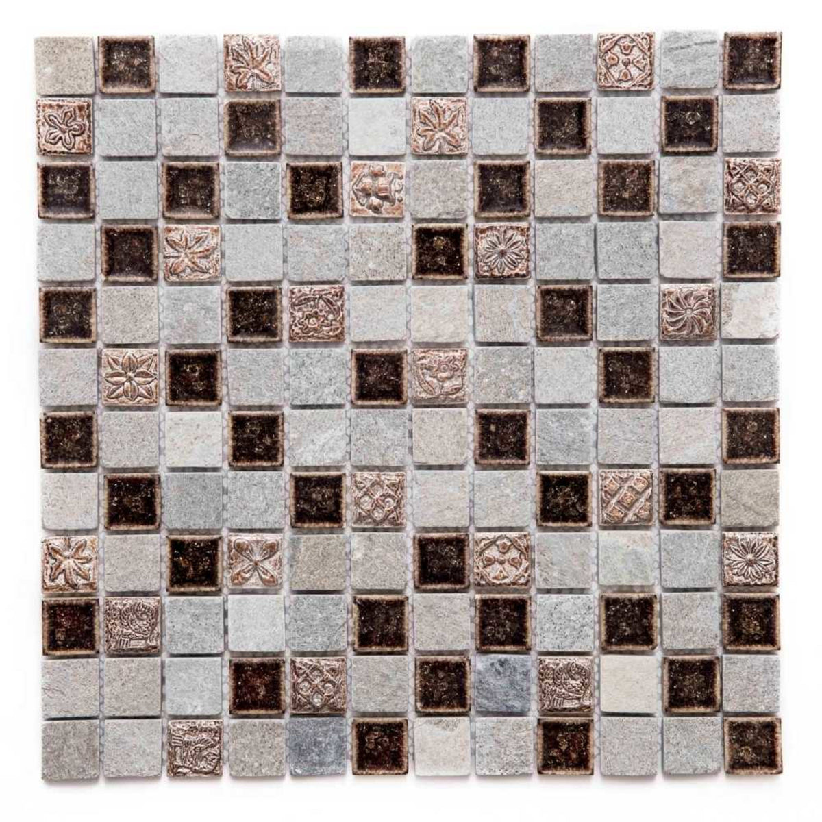 Cristallo in Noce Glass Tile