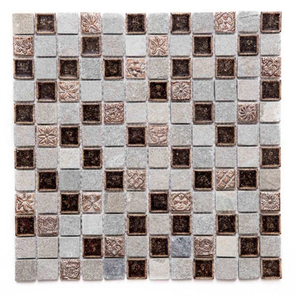 Cristallo in Noce Glass Tile