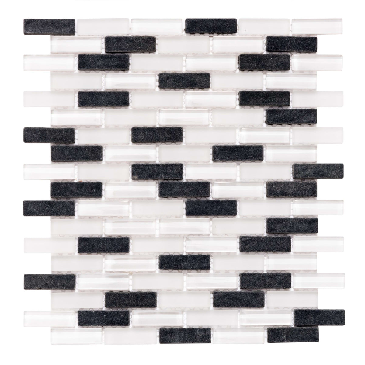 Vetro Marmi in Black & White Glass Tile