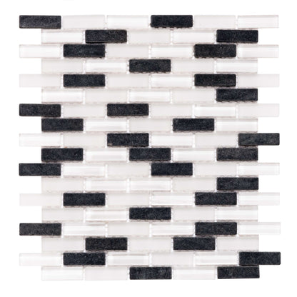 Vetro Marmi in Black & White Glass Tile