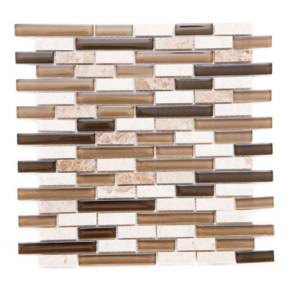 Vetro Marmi in Cappuccino Glass Tile
