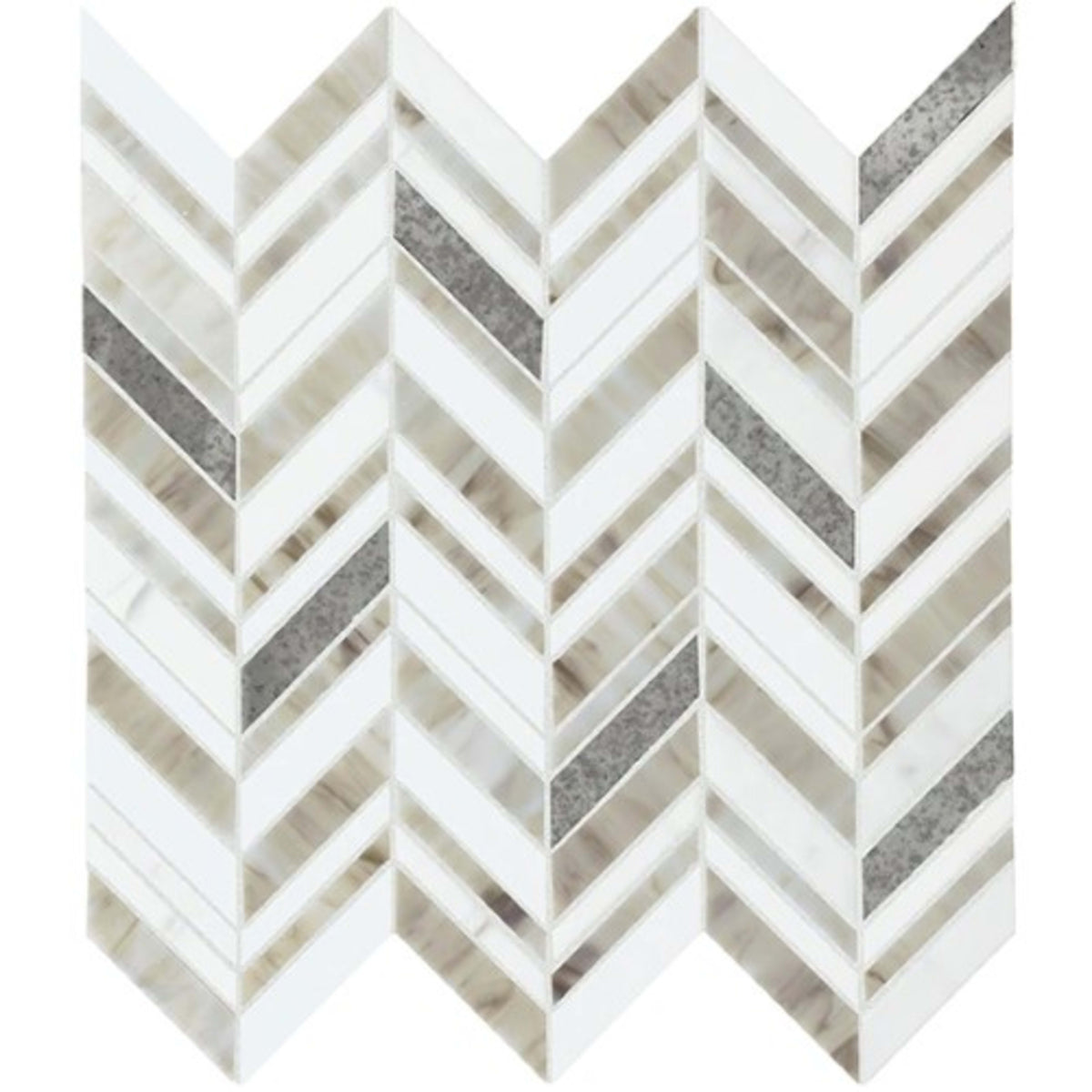 Stone Theory in Geo Chevron Tile