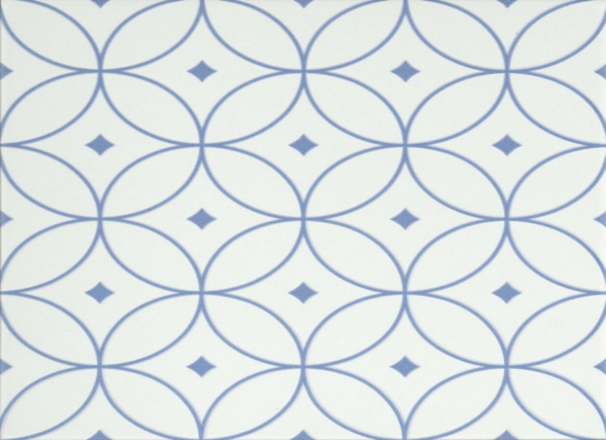 Geometry in Atom Blue 10" X 10"