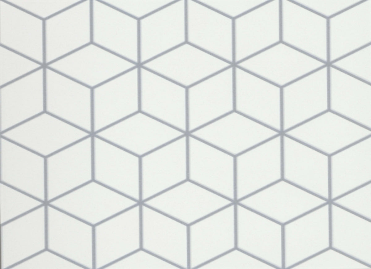 Geometry in Cube Gray 10" X 10"
