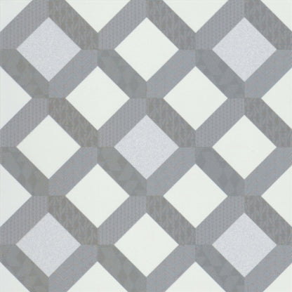 Geometry in Frame Gray 10" X 10" Tile